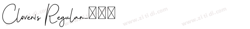 Cloveris Regular字体转换